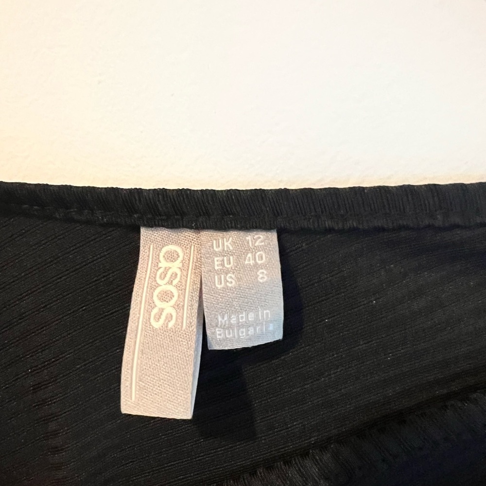 ASOS Ribbed Black V-Neck Bodysuit - Picture 7 of 7